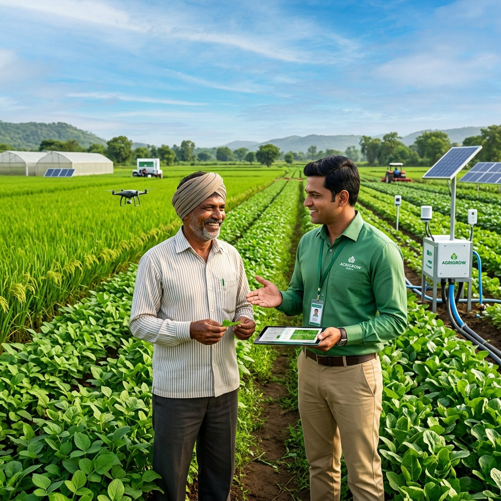 HK Farmtech Representative consulting with farmer